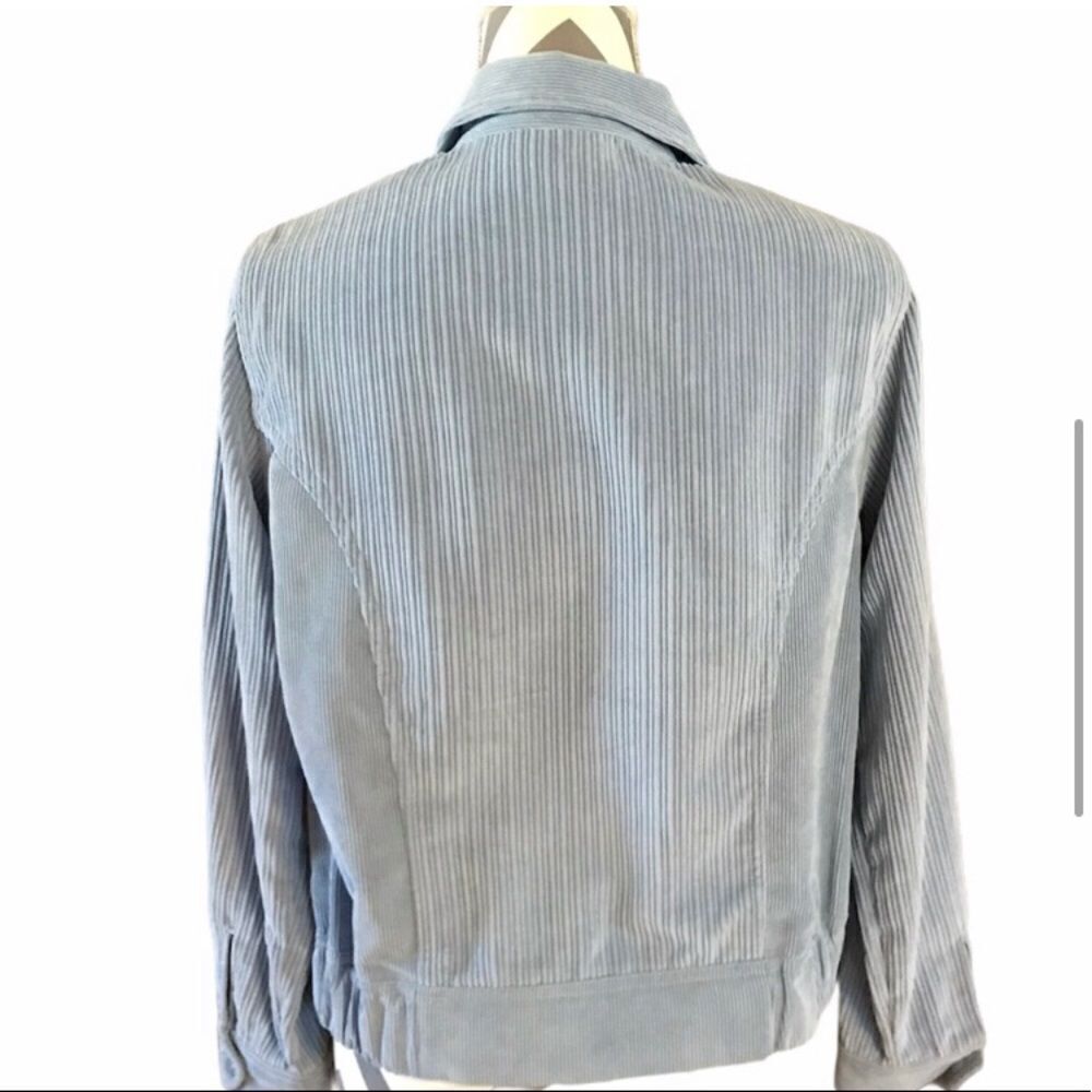 Alfred Dunner 6P Pale Blue Textured Jacket - Picture 4 of 7